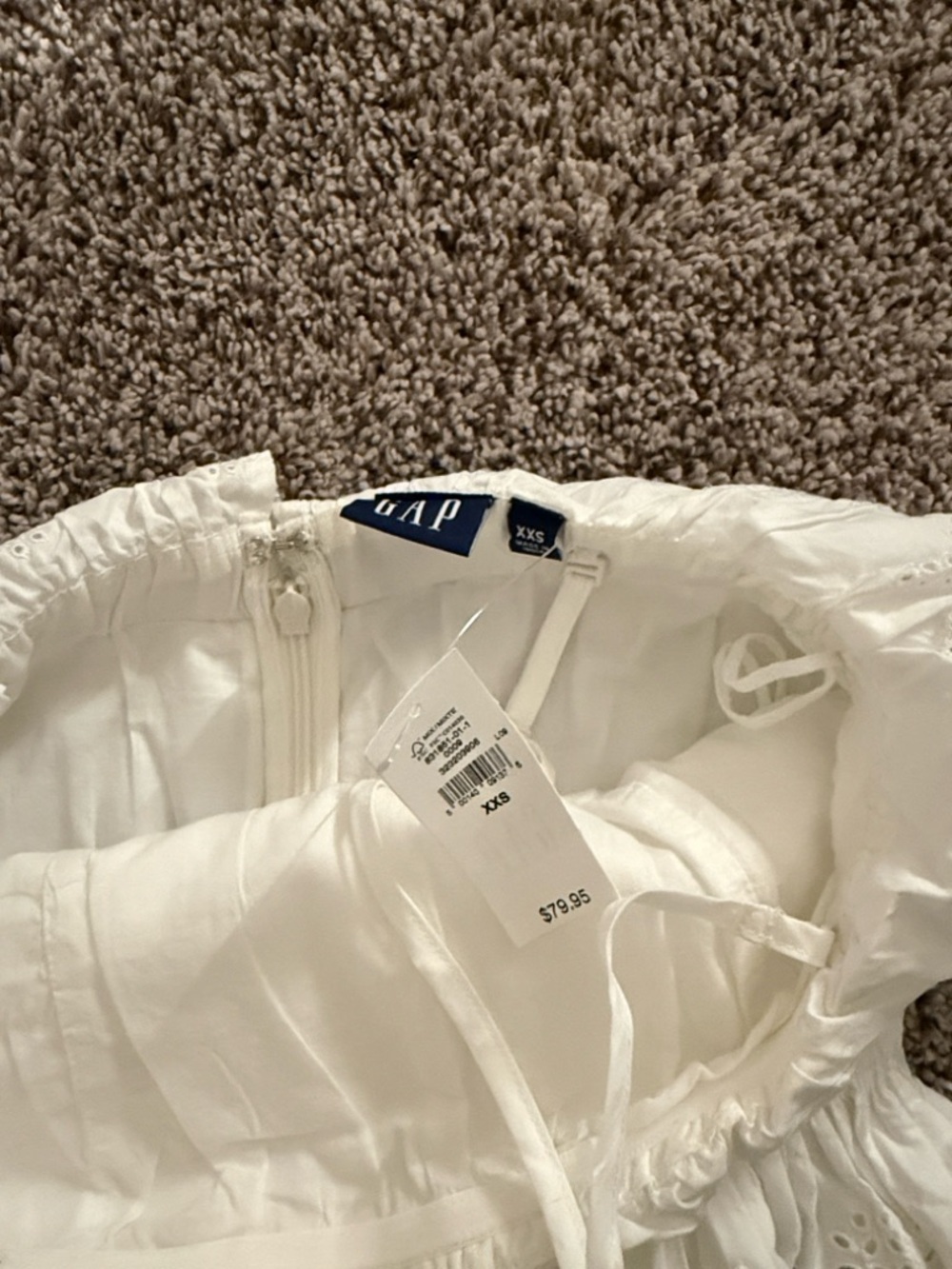 GAP White Eyelet Ruffle Spaghetti Strap Cami - Picture 3 of 5